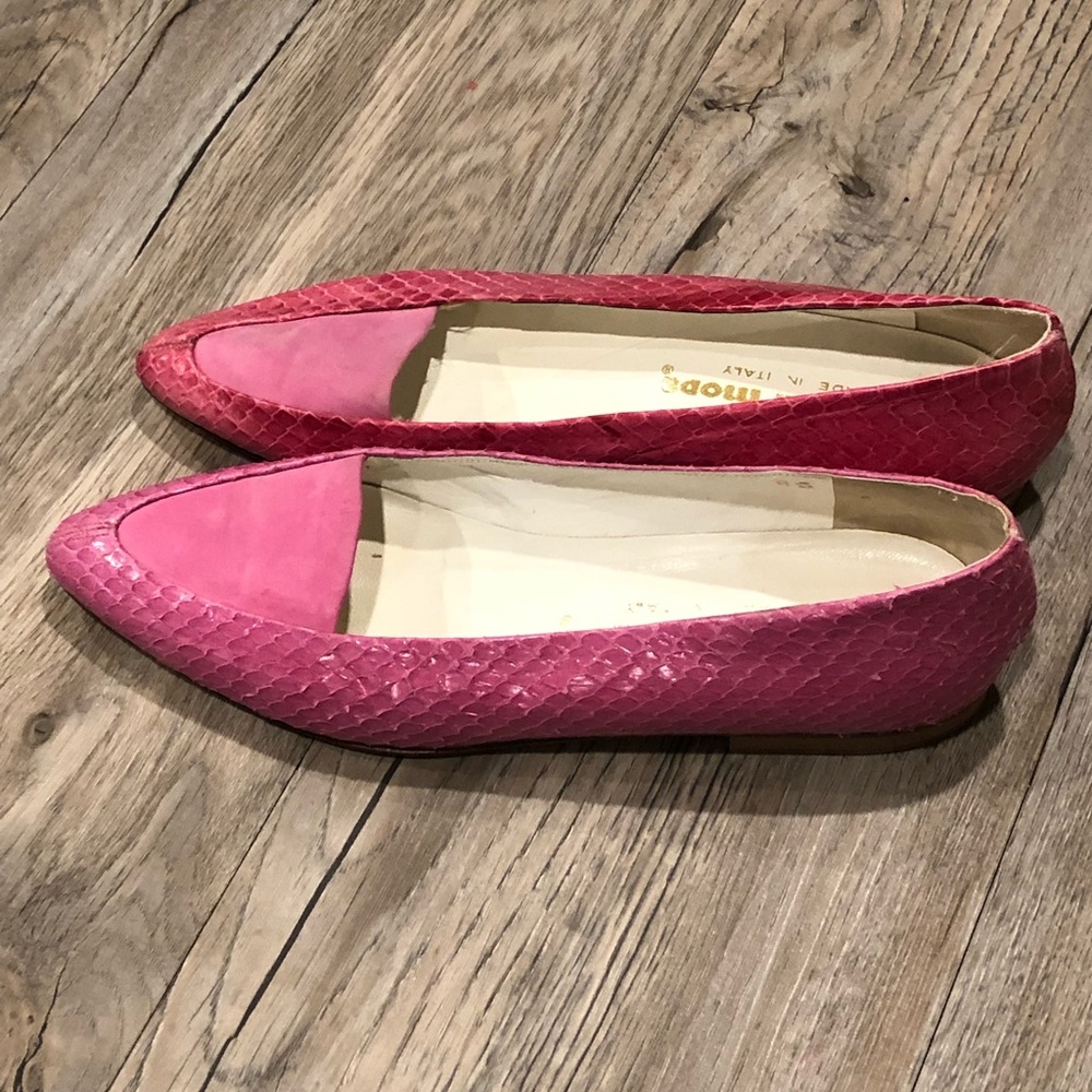 Garolini Moda bright pink flats. Size 8.